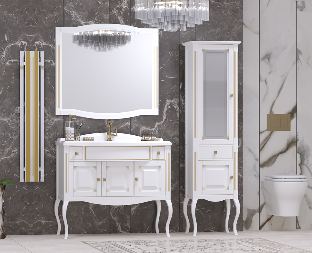 Коллекция Лаура белый с патиной