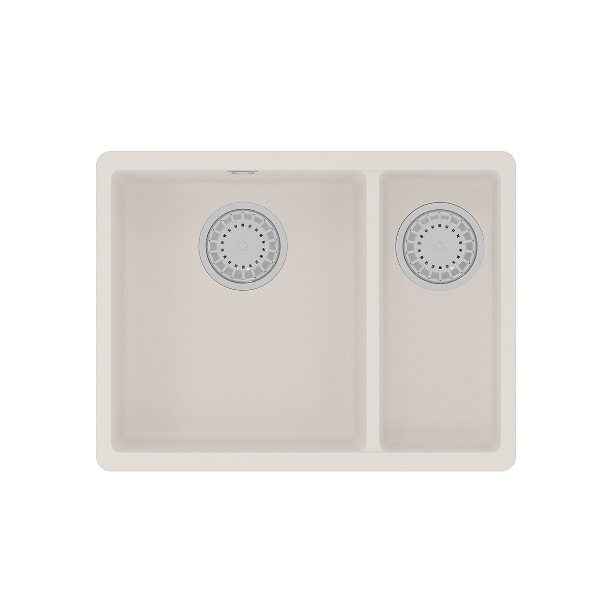 Мойка кухонная Lemark SINARA 550.2-U подстольного монтажа с доп.чашей из кварцгранита, жасмин 