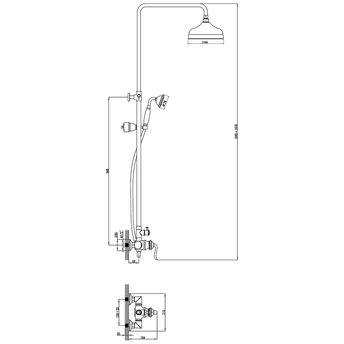 Смеситель Lemark Brava LM4760G для душа, золото