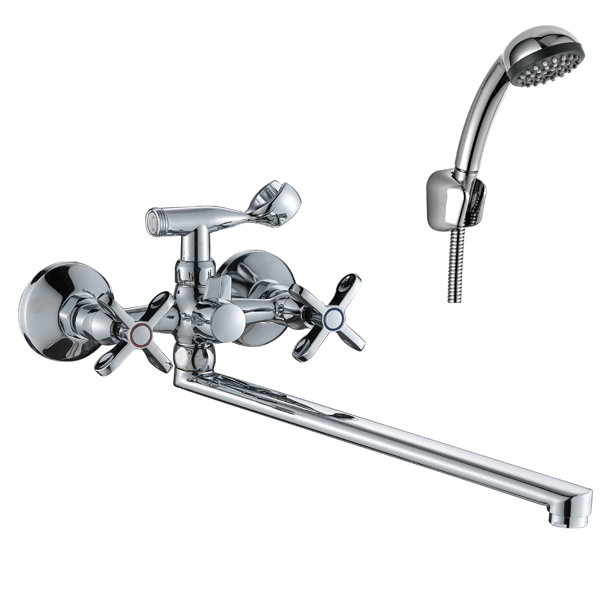 Смеситель Rossinka RS42-80 для ванны универсальный, хром