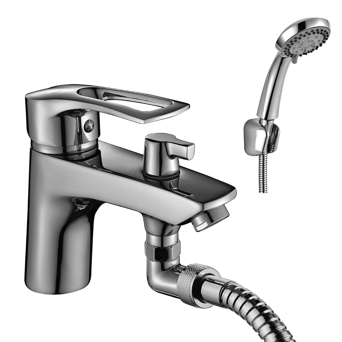 Смеситель Rossinka T40-38 на борт ванны на 1 отверстие, хром