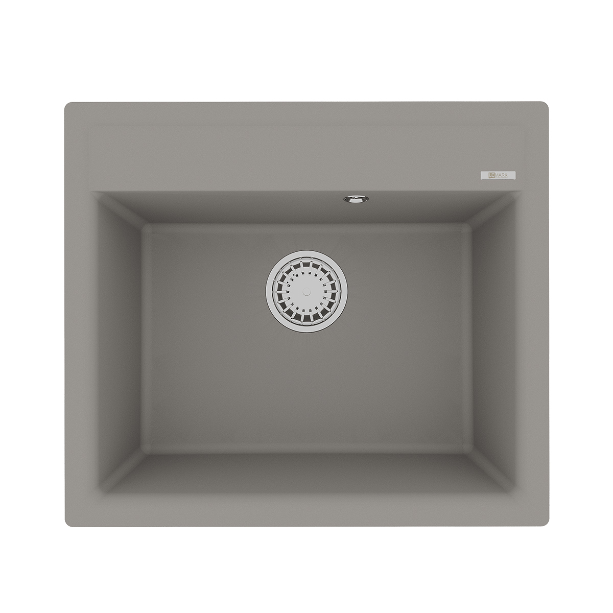 Мойка кухонная Lemark HANKA 570 врезная прямоугольная из кварцгранита, грей
