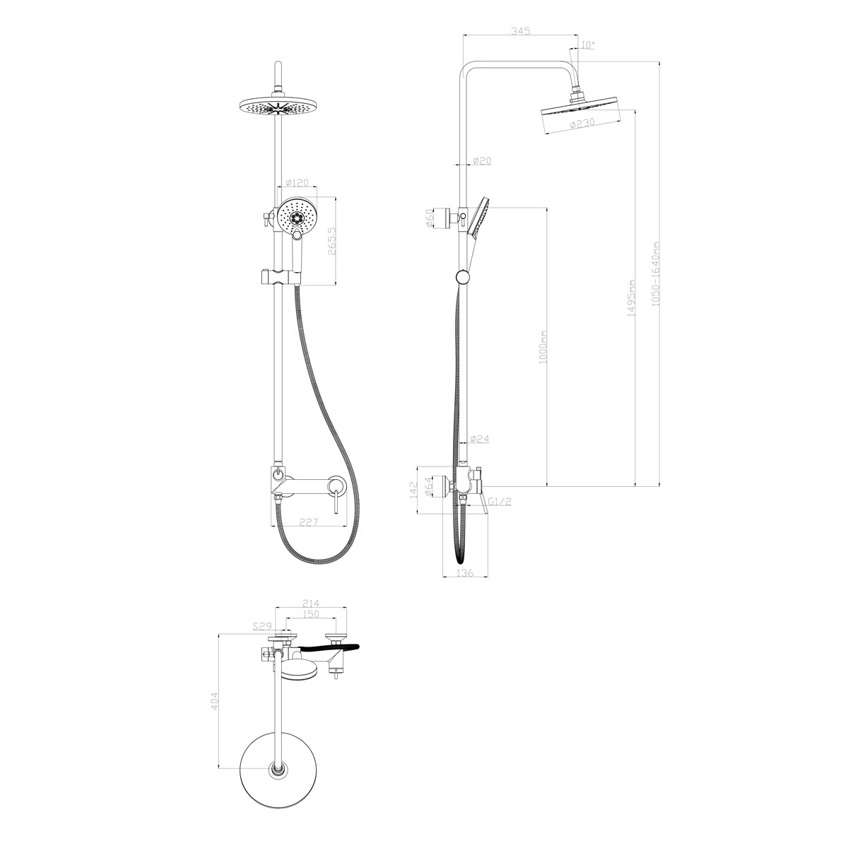Смеситель Lemark Minima LM3860C для душа, хром