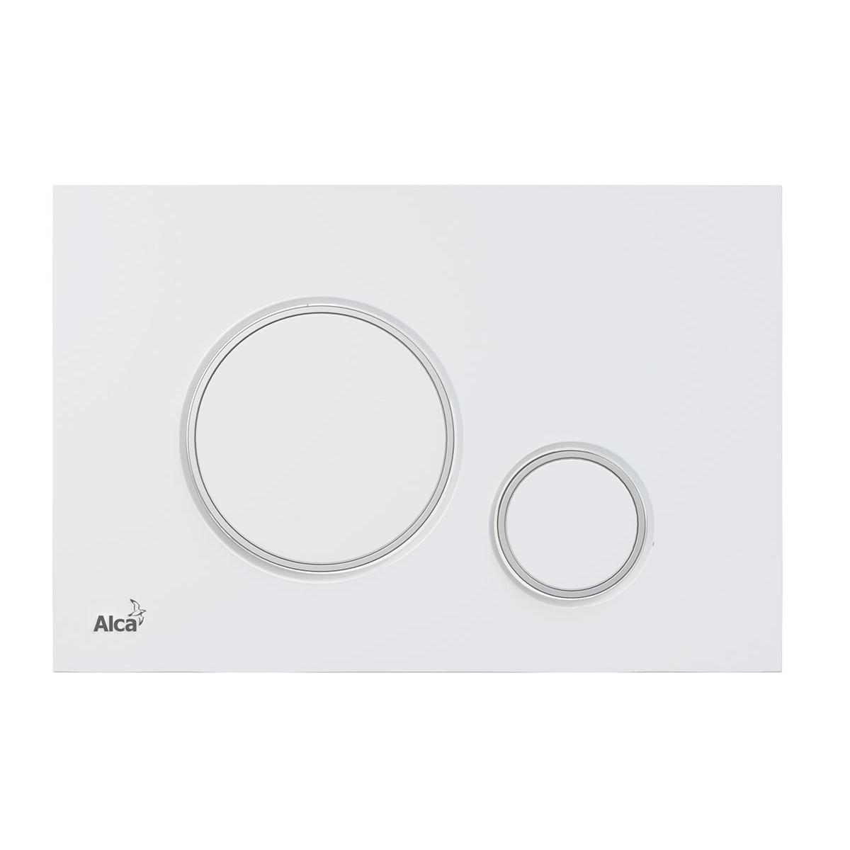 Кнопка управления AlcaPlast M776 для скрытых систем инсталляции, белый/хром-глянец