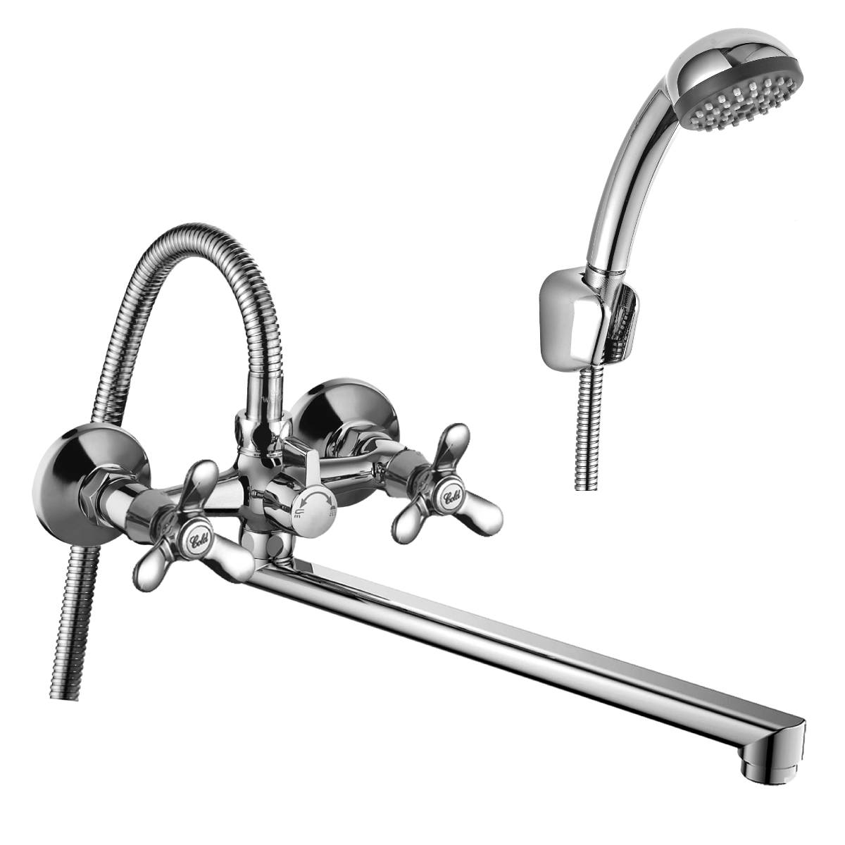 Смеситель Rossinka Q02-80 для ванны универсальный, хром