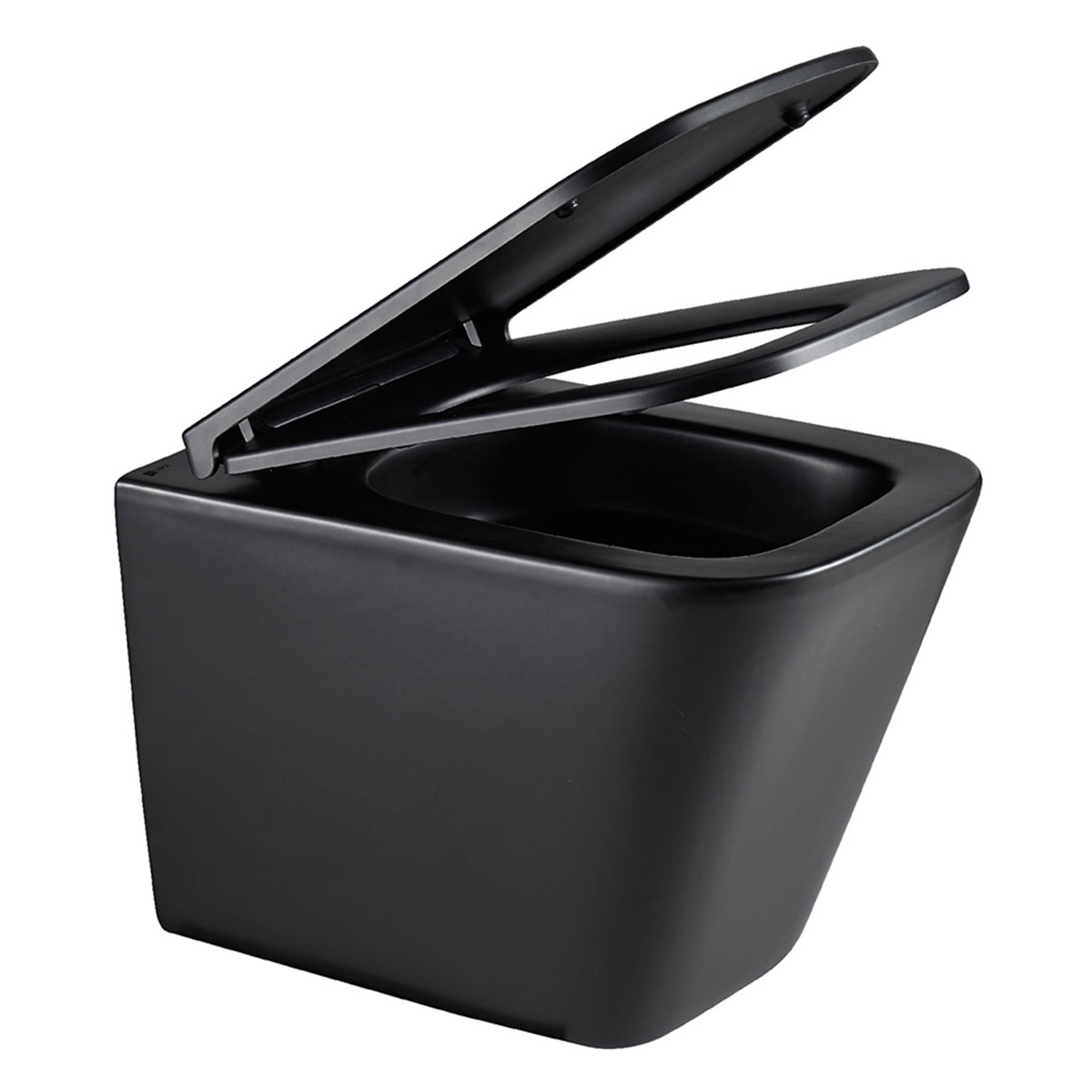 Унитаз Lemark FLOREX подвесной, безободковый, сиден.микролифт,смыв вихревой Торнадо 3.0, чёрный мат.