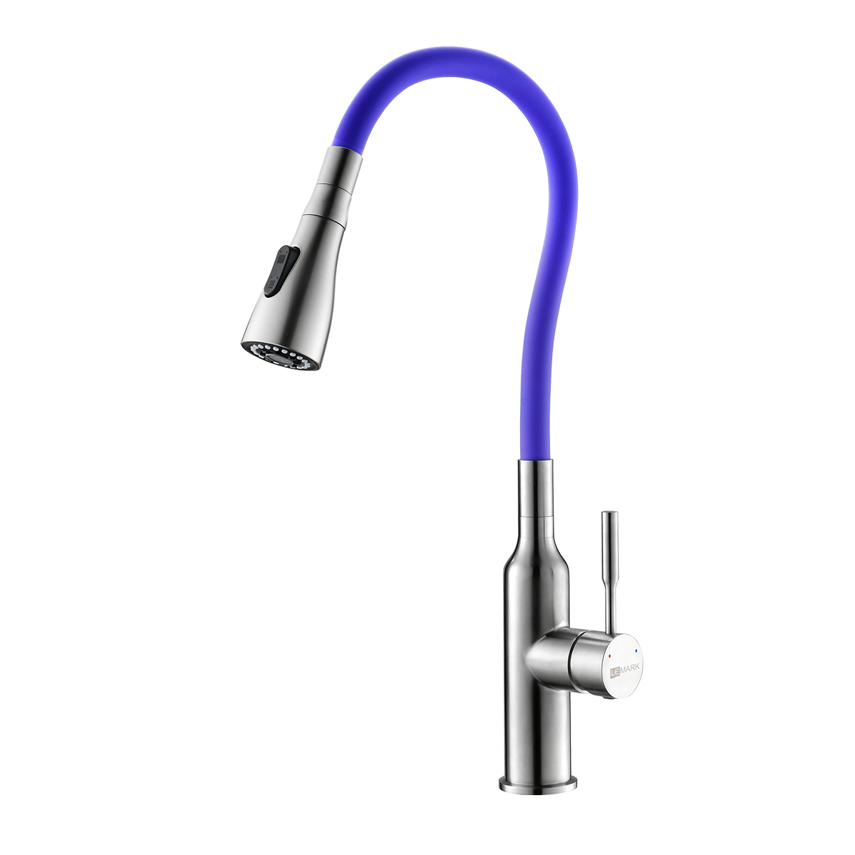 Смеситель Lemark Expert LM5082S-Violet для кухни с гибким изливом, матовый/фиолетовый