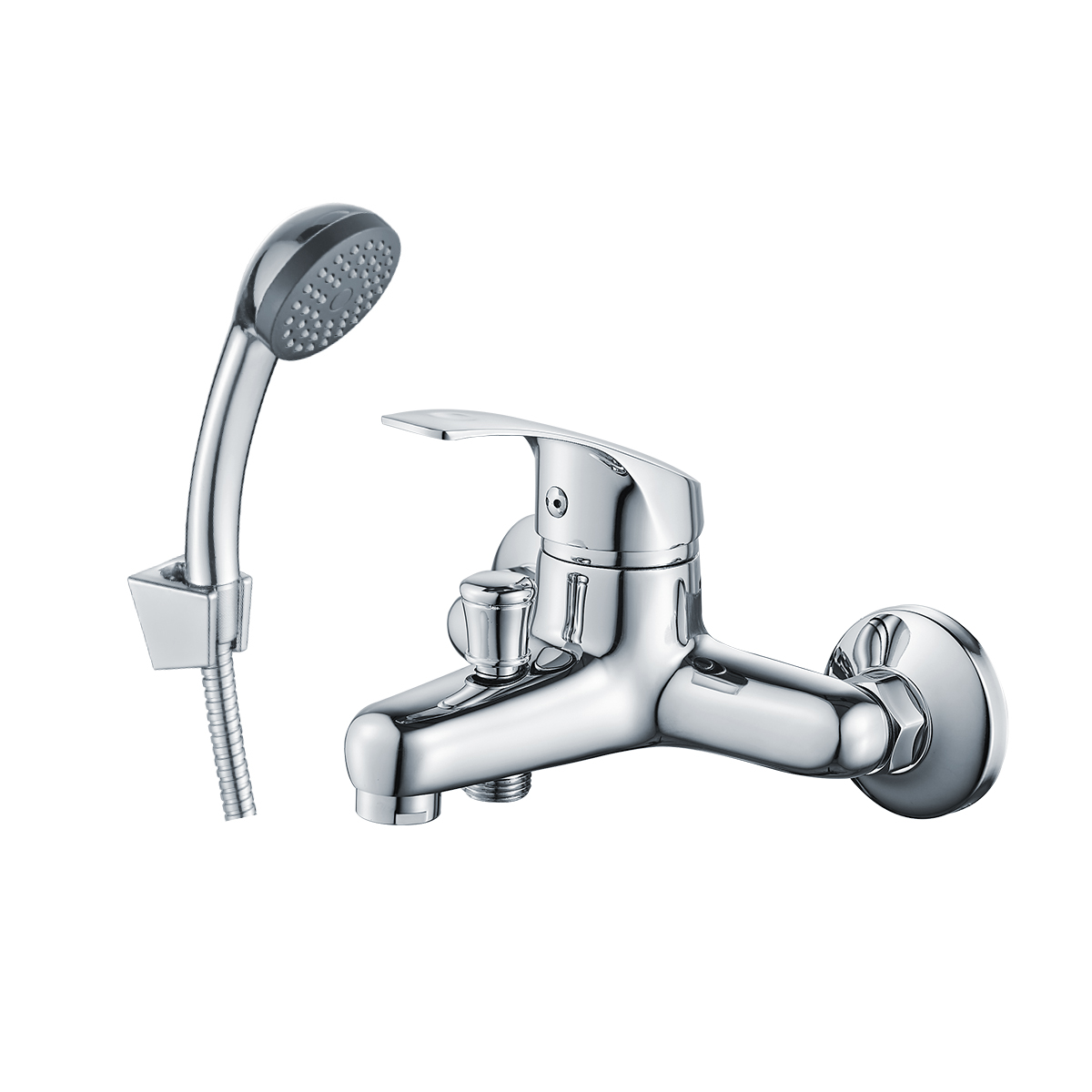 Смеситель DECOROOM DR71035 одноручный для ванны с коротким изливом, хром