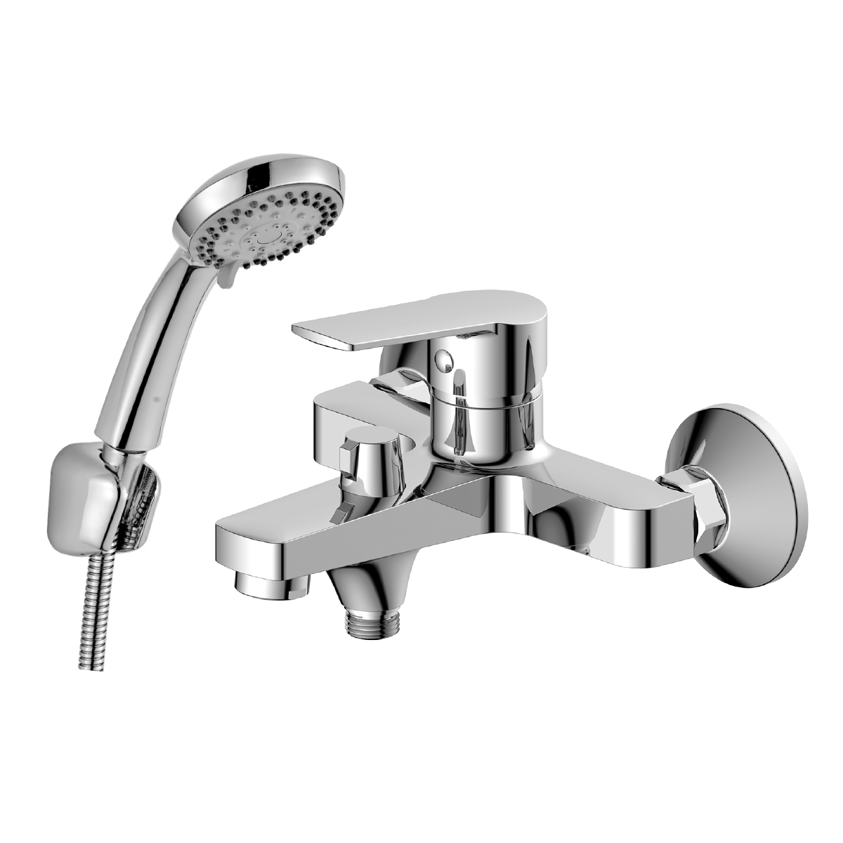 Смеситель DECOROOM DR22036 одноручный для ванны с коротким изливом, хром