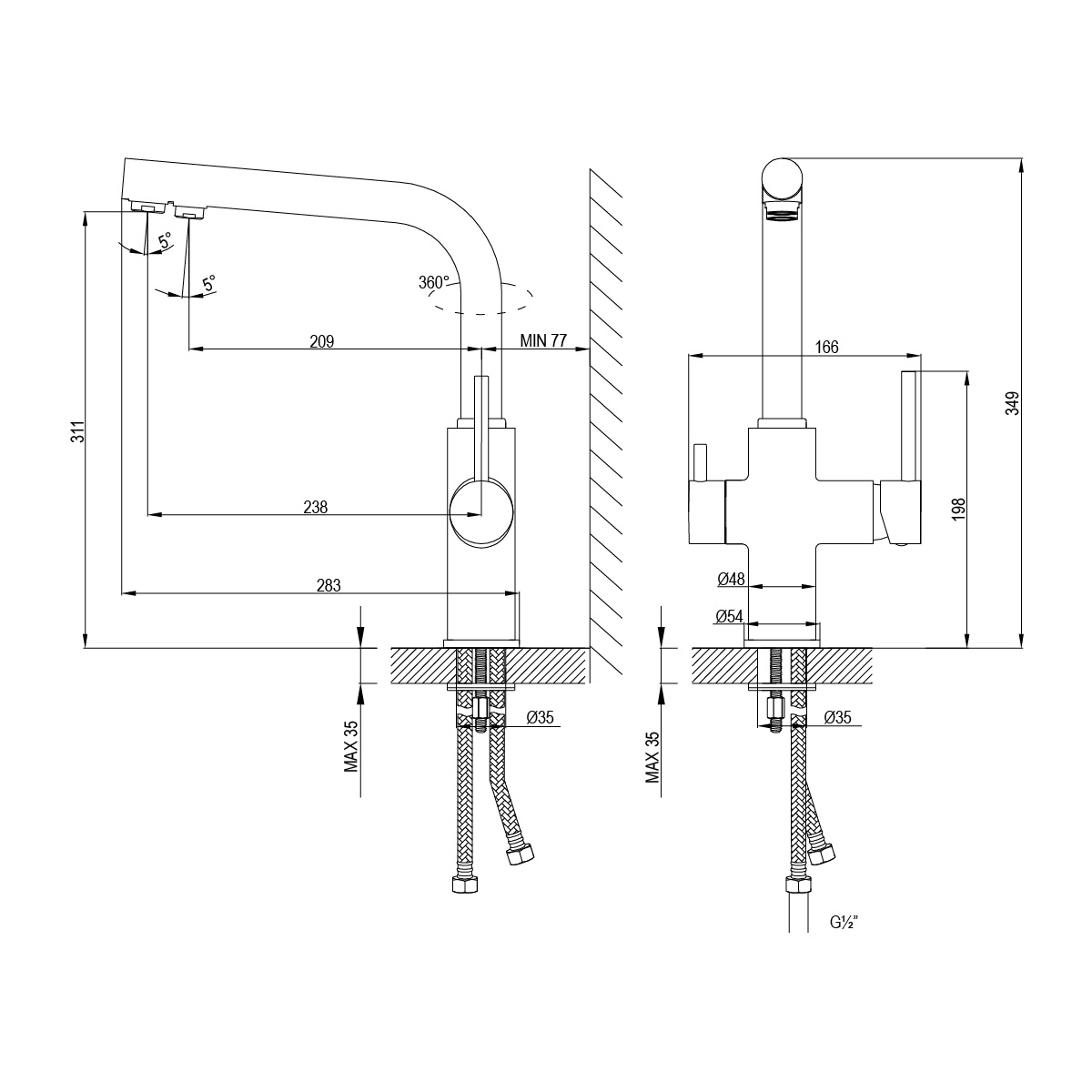 Смеситель Lemark Comfort LM3060C для кухни с подключением к фильтру, хром