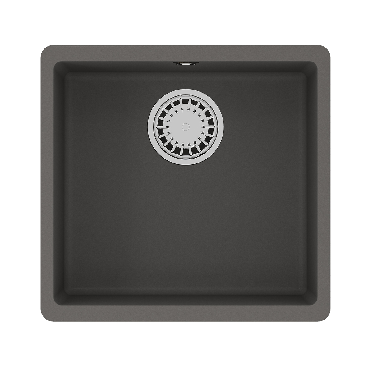Мойка кухонная Lemark SINARA 440-U подстольного монтажа из кварцгранита, серый шёлк