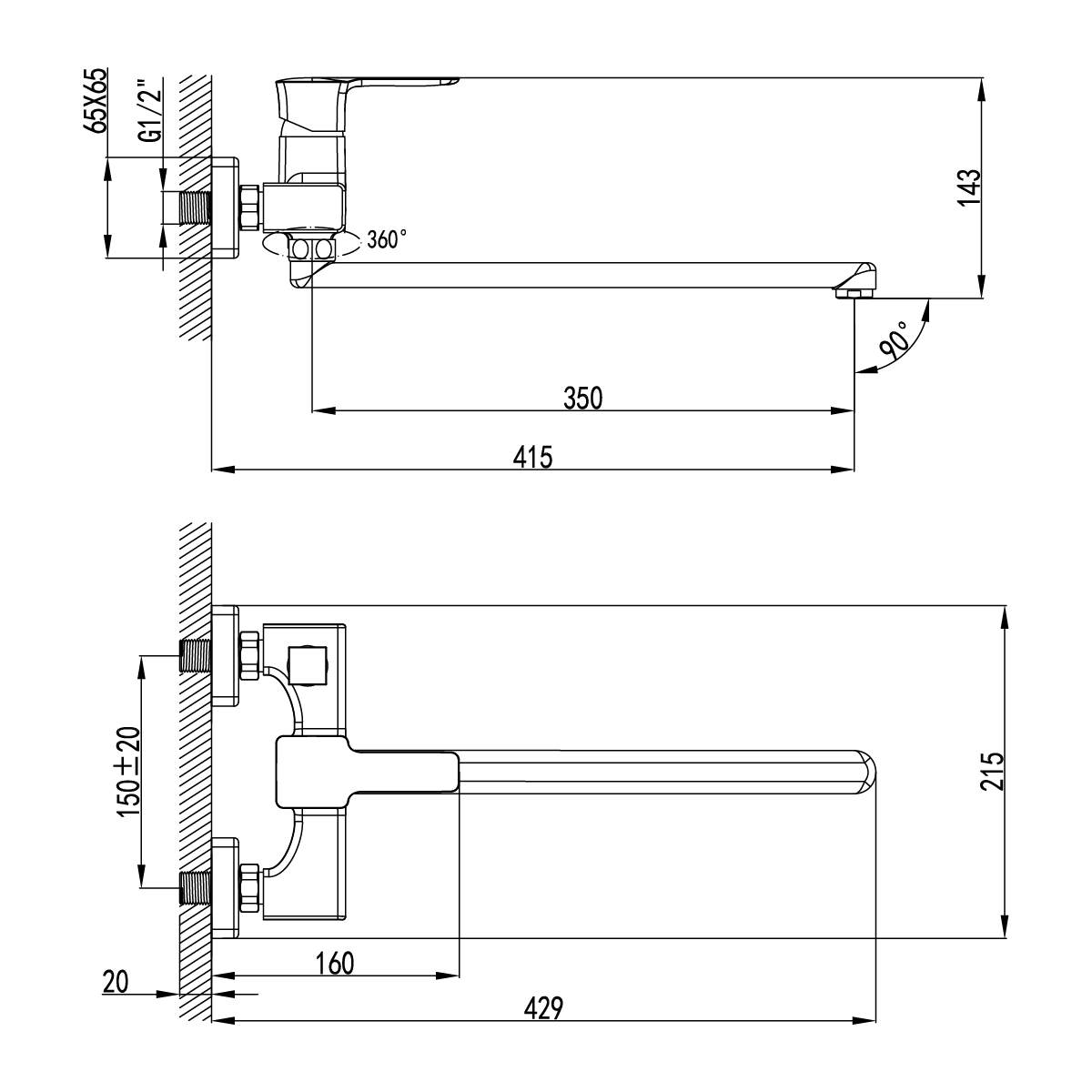 Смеситель Lemark Basis LM3617C универсальный, хром