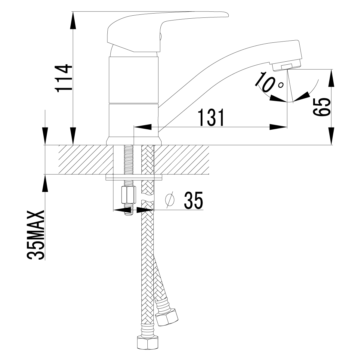 Смеситель Lemark Pramen LM3307C для раковины , хром