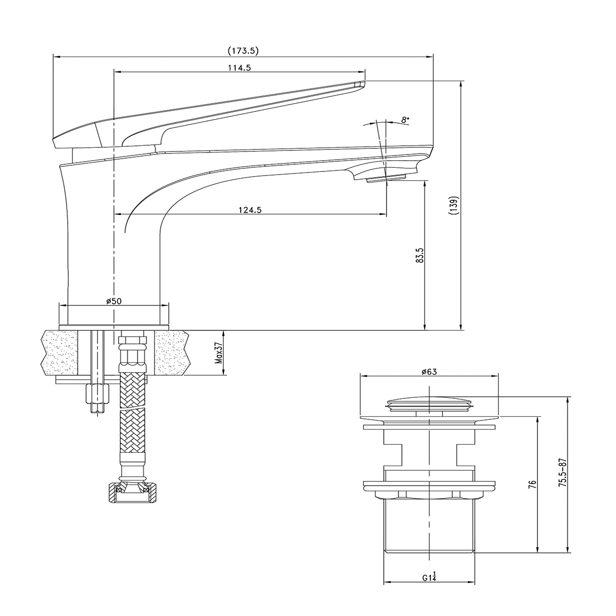 Смеситель Lemark Allegro LM5906CW для раковины, хром/белый