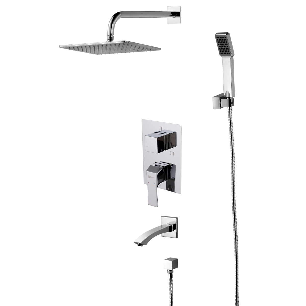 Смеситель Lemark Unit LM4522C для ванны и душа, встраиваемый, хром