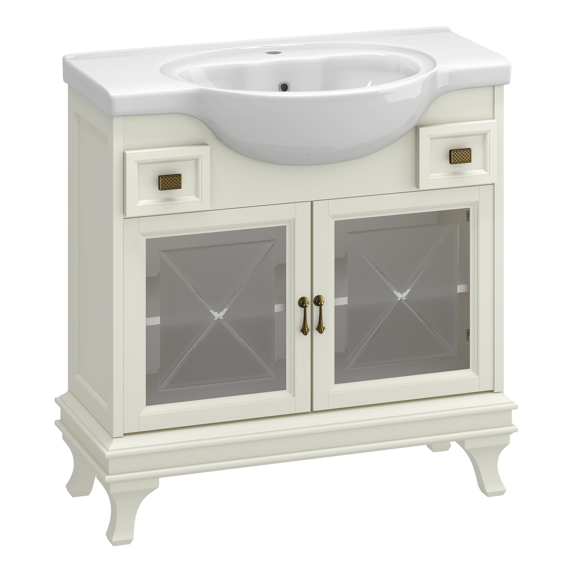 Тумба OPADIRIS Борджи 85, слоновая кость (под раковину Santek Сенеж 87)