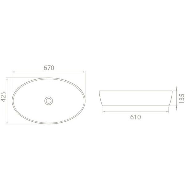 Умывальник мебельный OPADIRIS CeraStyle One 67