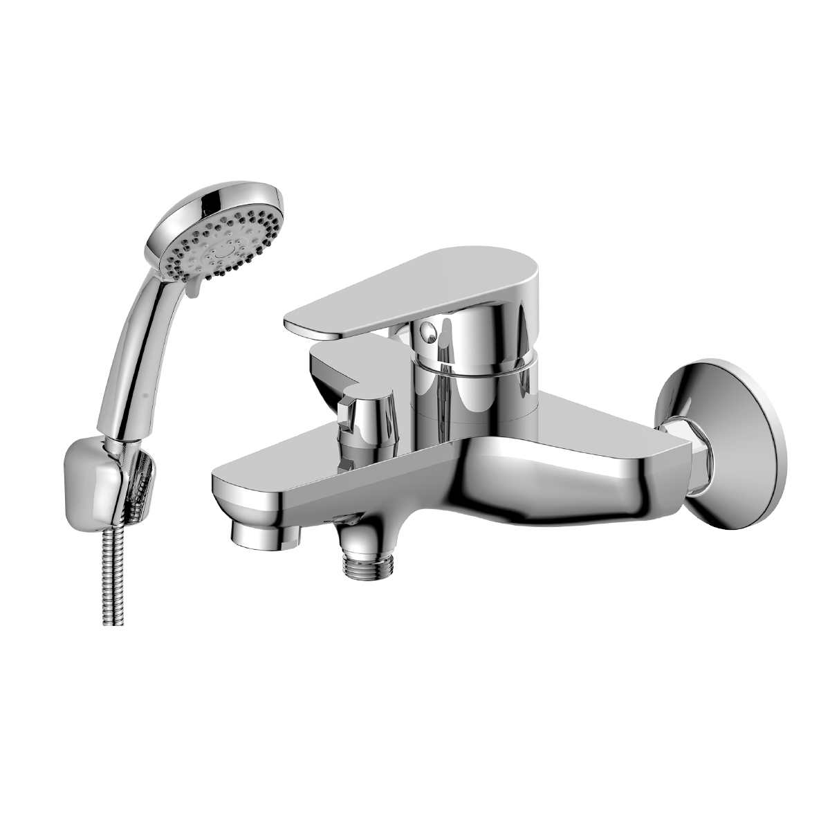 Смеситель DECOROOM DR72036 одноручный для ванны с коротким изливом, хром