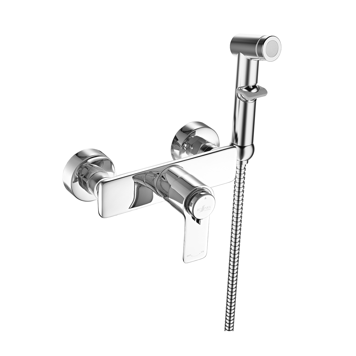Смеситель термостатический Rossinka RS50-52 с гиеническим душем, хром
