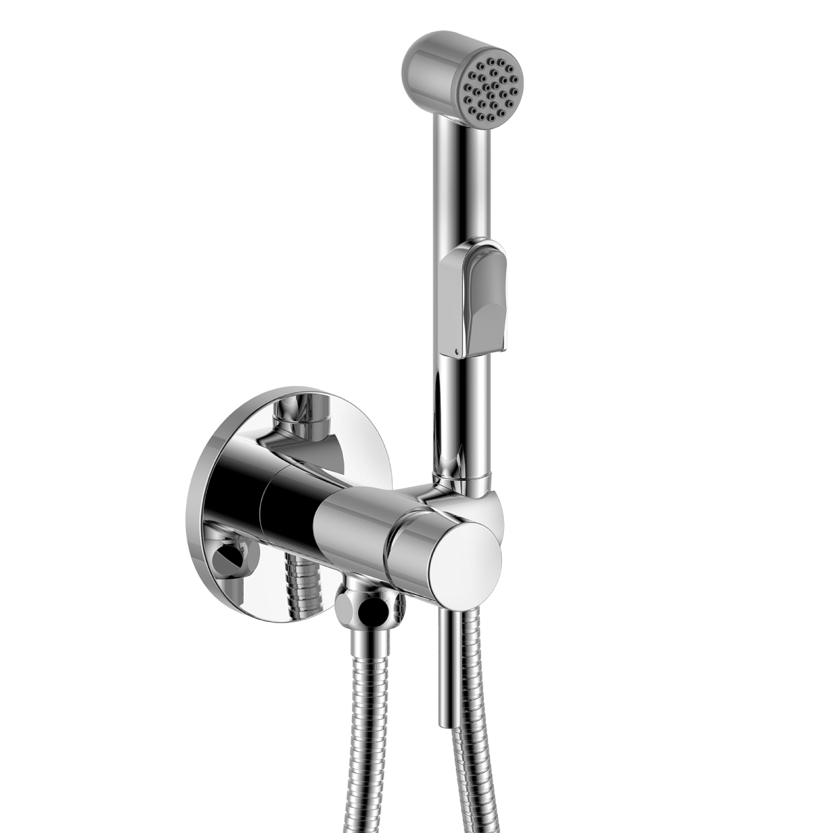 Смеситель Rossinka X25-51 с гигиеническим душем встраиваемый, хром