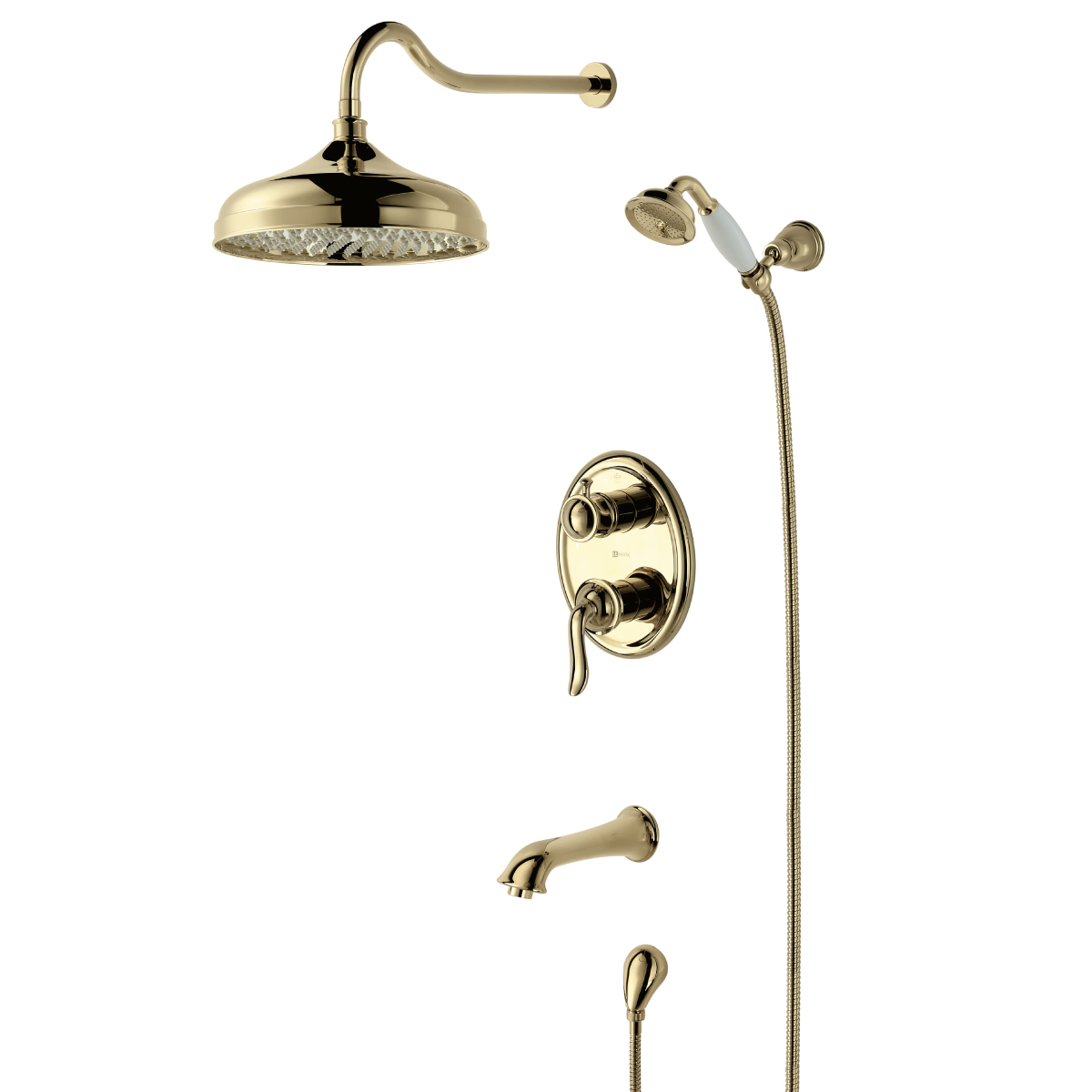 Смеситель Lemark Brava LM4722G для ванны и душа, встраиваемый, золото