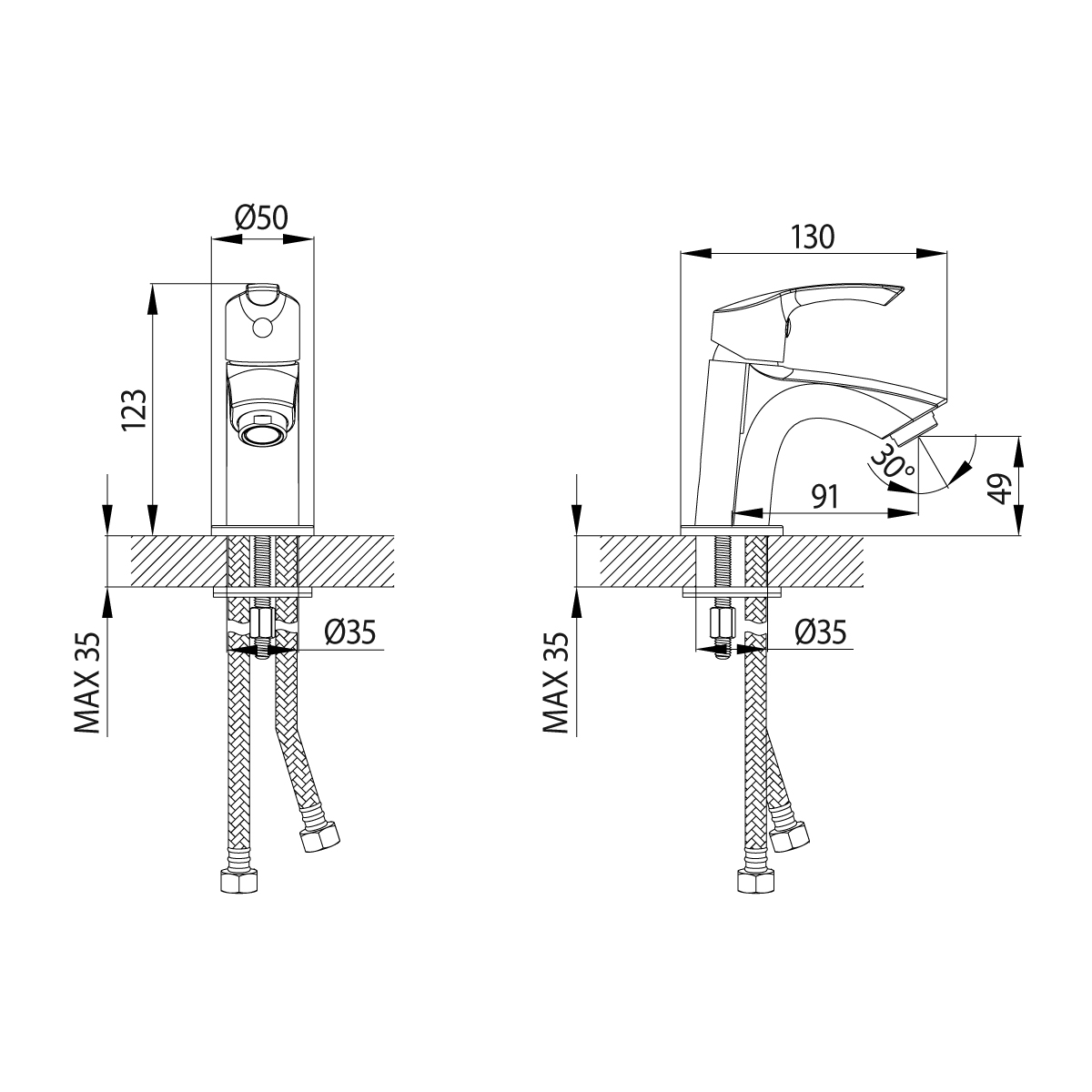 Смеситель Lemark Plus Strike LM1106C для раковины , хром