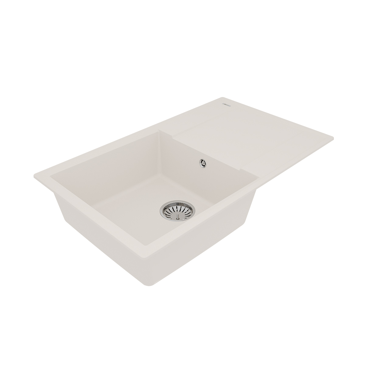 Мойка кухонная Lemark IMANDRA 840 врезная прямоугольная с крылом из кварцгранита, жасмин 