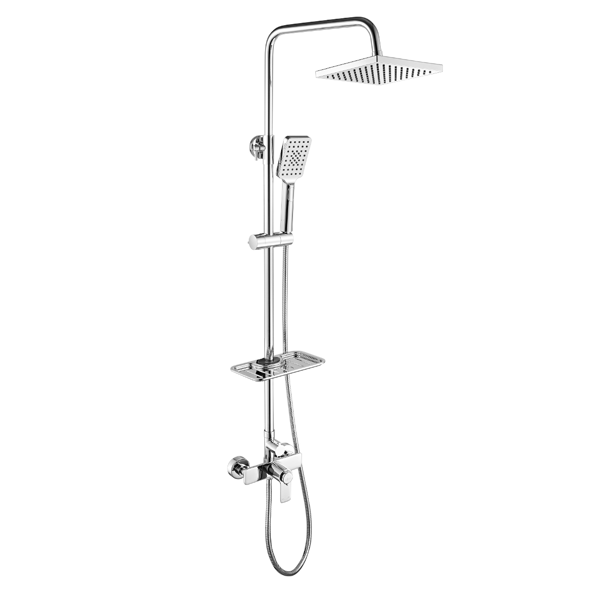 Смеситель термостатический Rossinka RS50-45 для душа с лейкой "Тропический дождь", хром