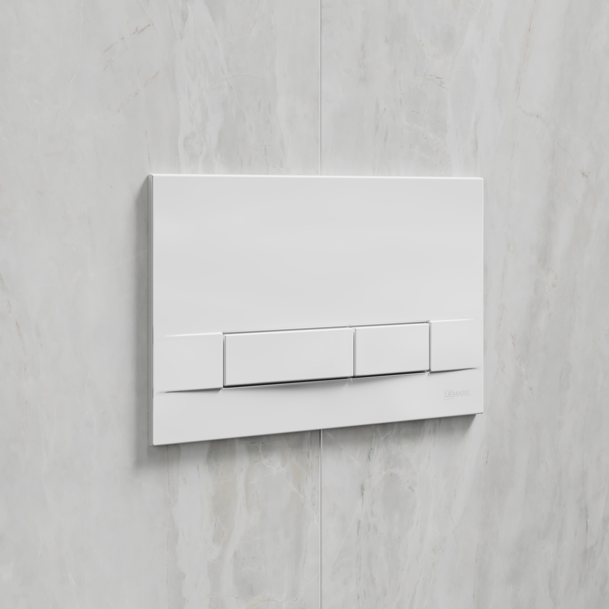 Кнопка смыва Lemark BIT 9804008 для инсталляции, механическая, белый глянец