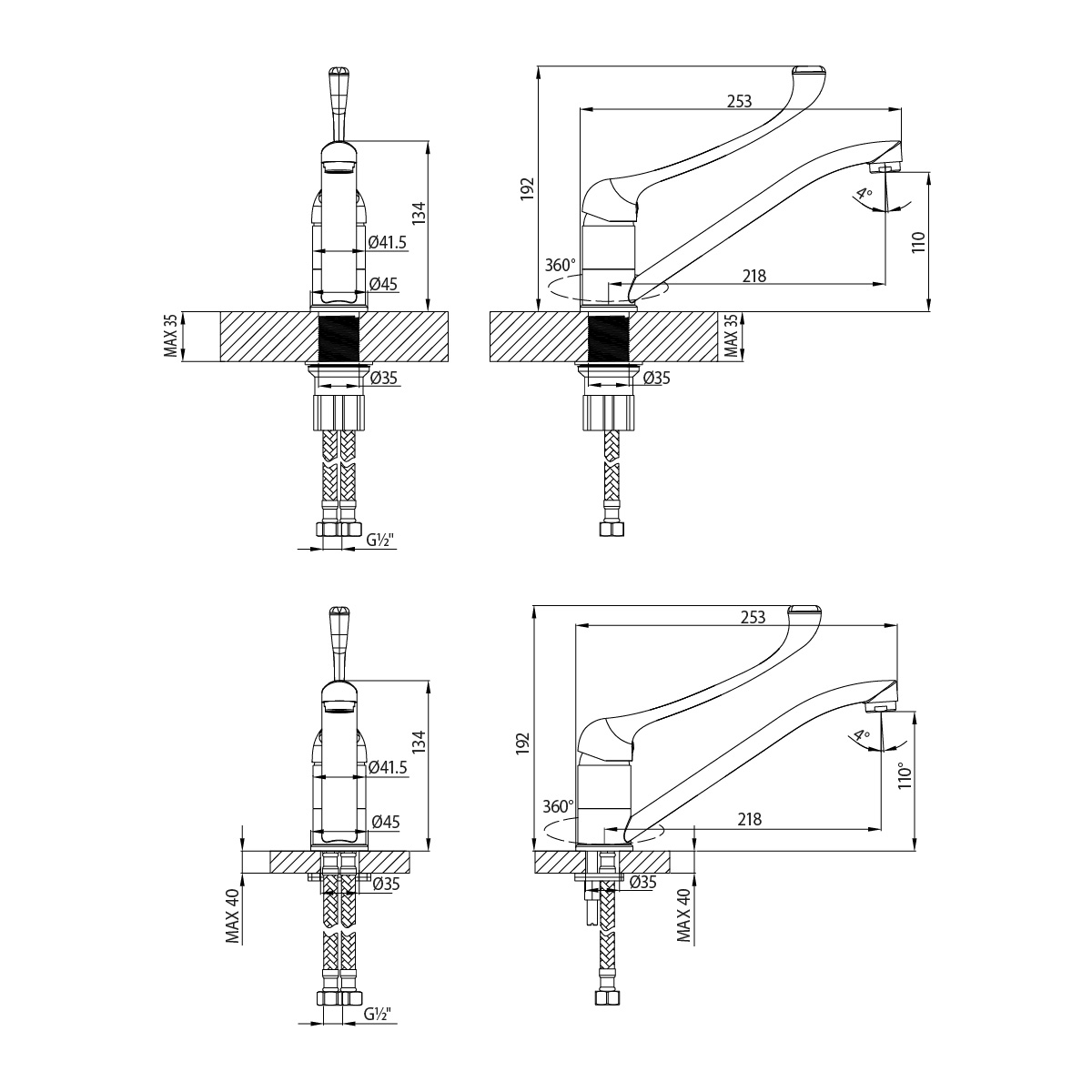 Смеситель Lemark Project LM4634C для кухни, хром