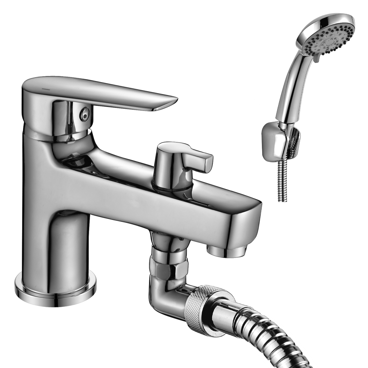 Смеситель Rossinka S35-38 на борт ванны на 1 отверстие, хром