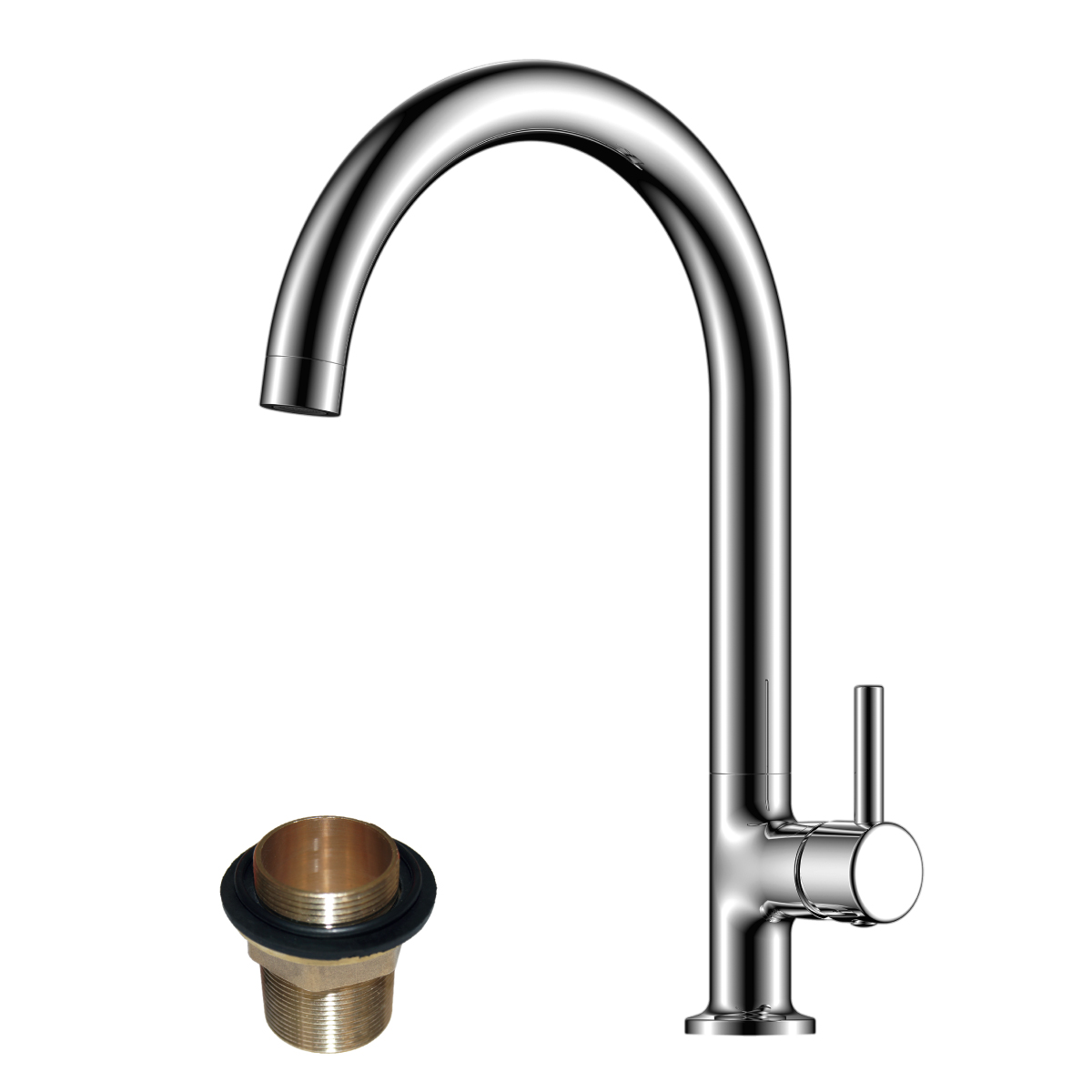 Смеситель Rossinka X25-23U для кухни, хром