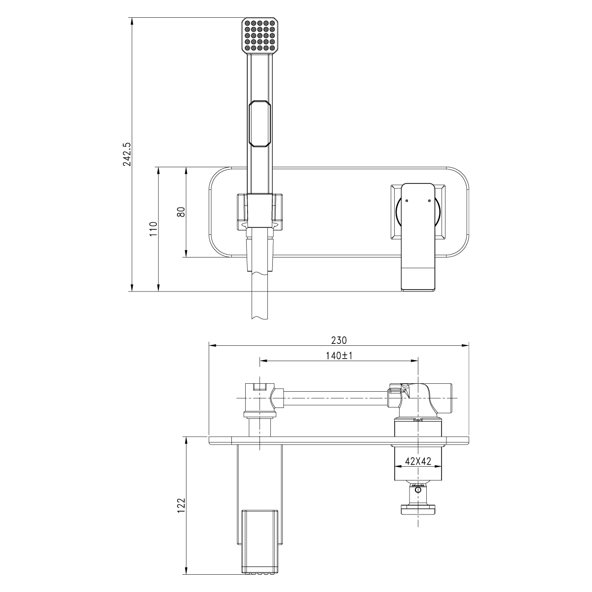 Смеситель Lemark Contest LM5819CW с гигиеническим душем, встраиваемый, хром/белый