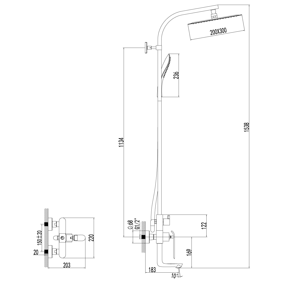 Смеситель Lemark Melange LM4962CW для ванны и душа, хром/белый