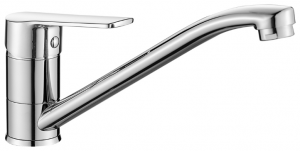 Смеситель DECOROOM DR22018 одноручный  для кухни с поворотным изливом, хром