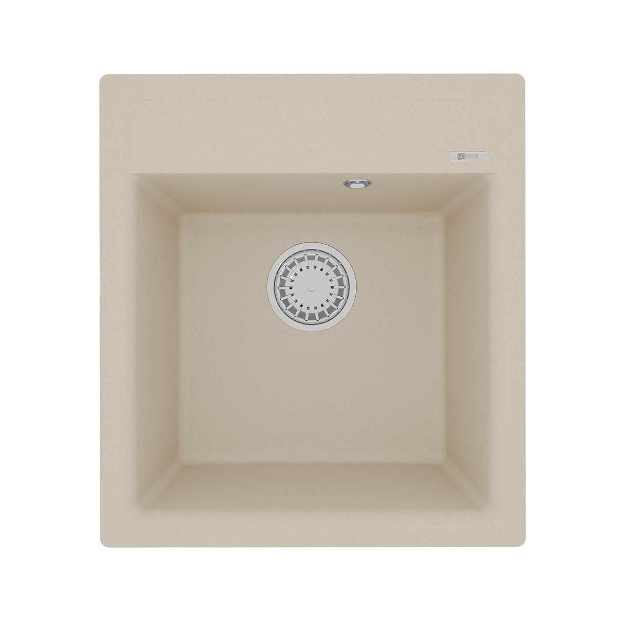 Мойка кухонная Lemark HANKA 450 врезная прямоугольная из кварцгранита, бежевый