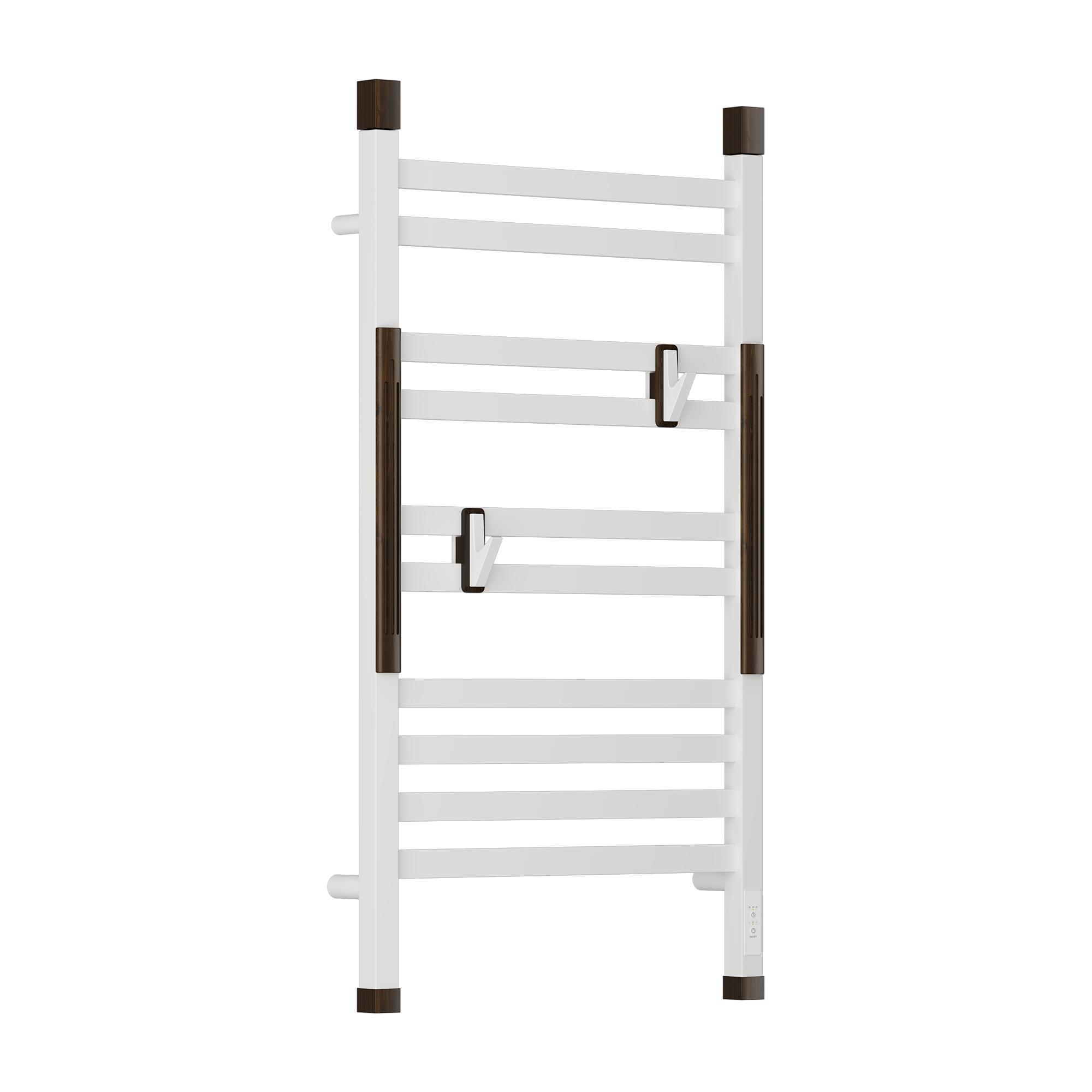 Полотенцесушитель электрический OPADIRIS Риспекто OS39359WA 2 крючка, белый матовый/антикварный орех