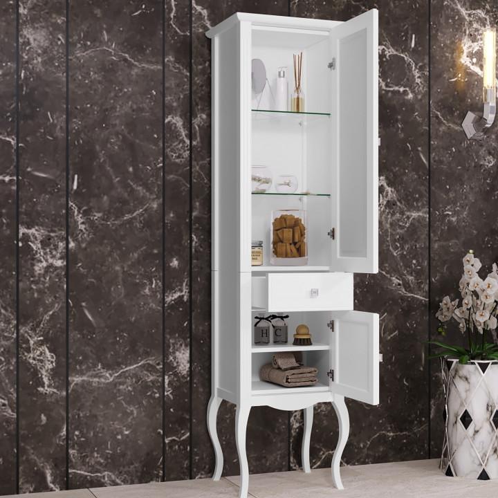 Пенал OPADIRIS Лаура, белый матовый без патины, правый