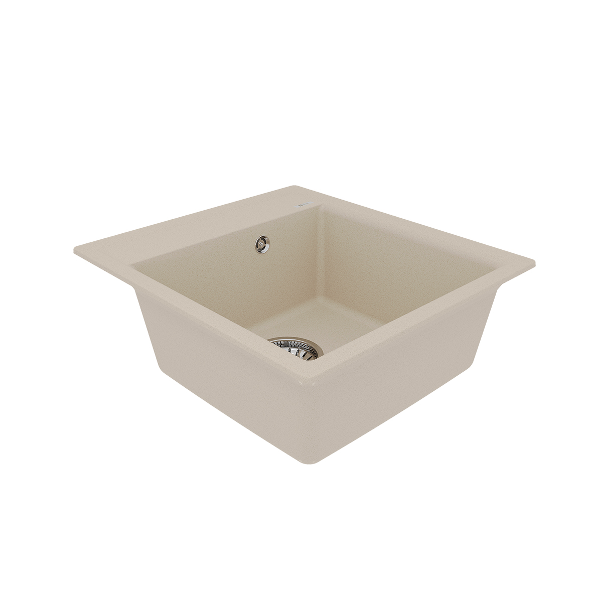 Мойка кухонная Lemark HANKA 450 врезная прямоугольная из кварцгранита, бежевый