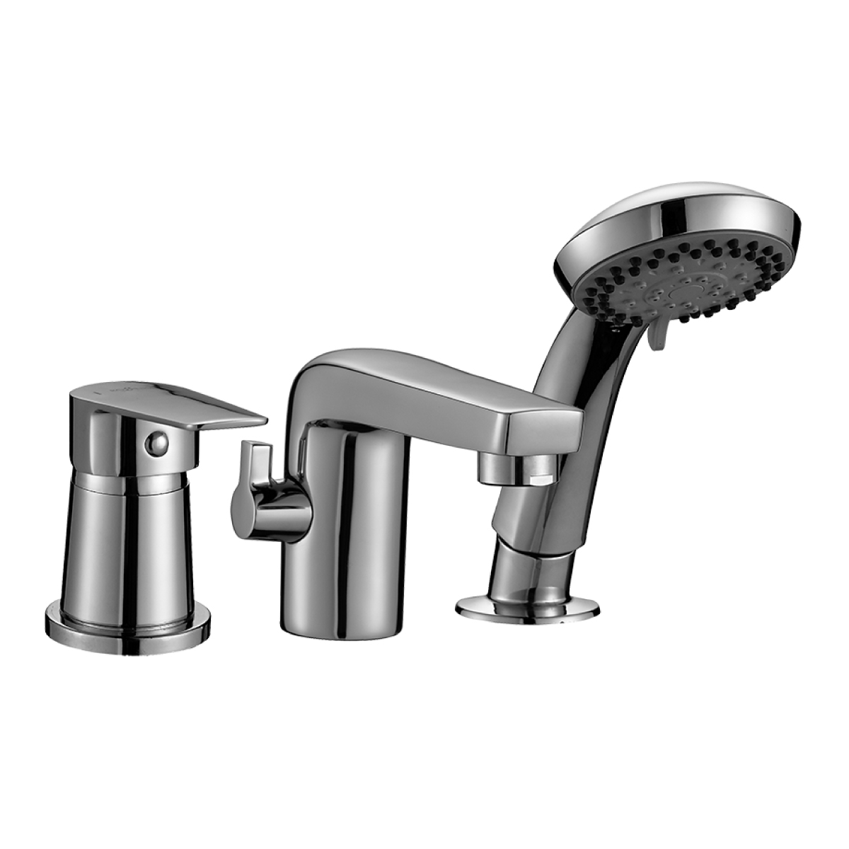 Смеситель Rossinka S35-39 на борт ванны на 3 отверстия, хром