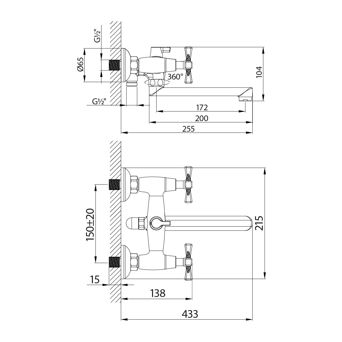 Смеситель Lemark Benefit LM2513C универсальный, хром