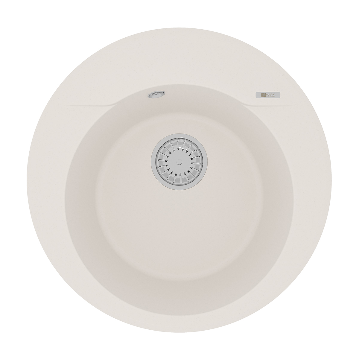 Мойка кухонная Lemark SULA 500 врезная круглая из кварцгранита, жасмин 