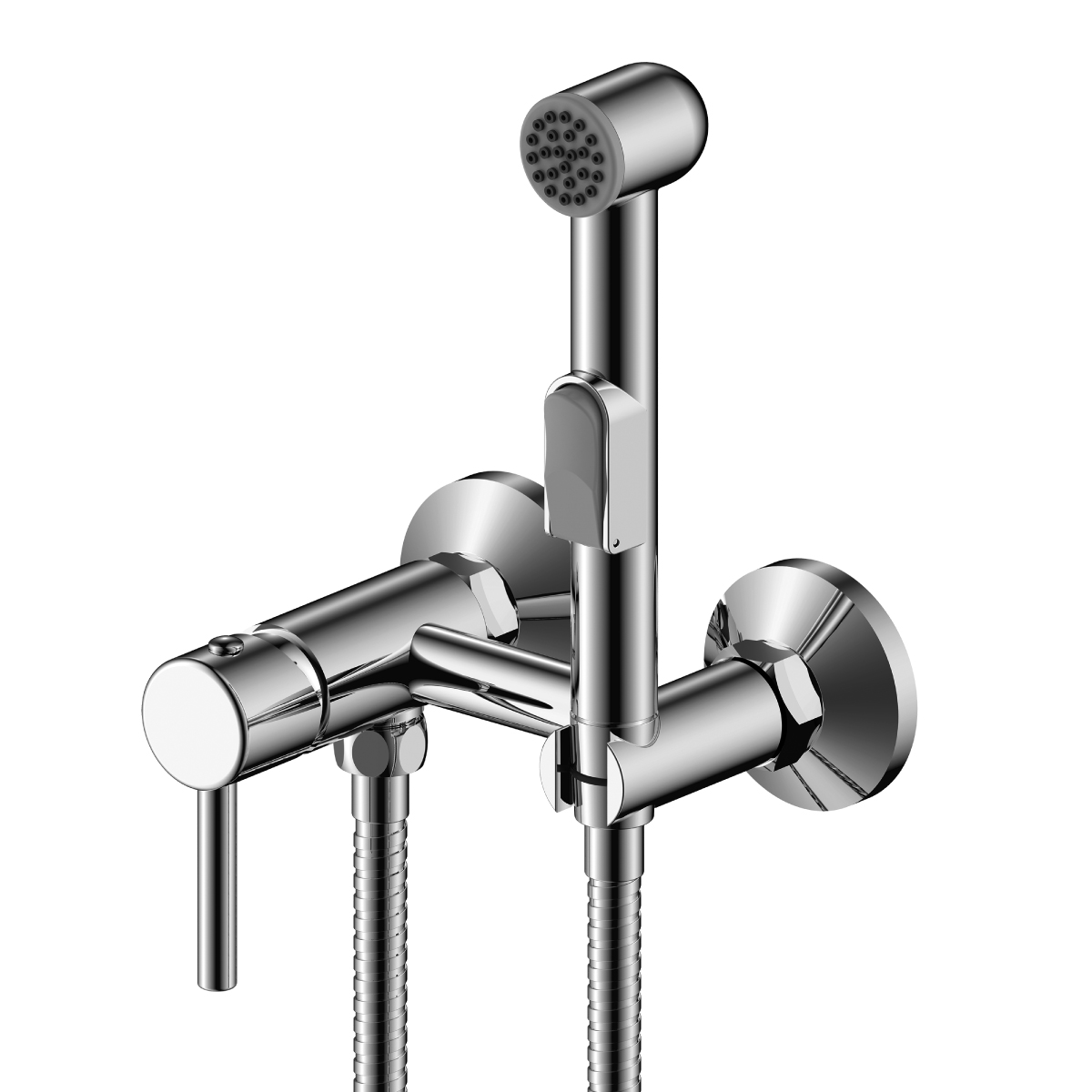 Смеситель Rossinka X25-52 с гигиеническим душем встраиваемый, хром