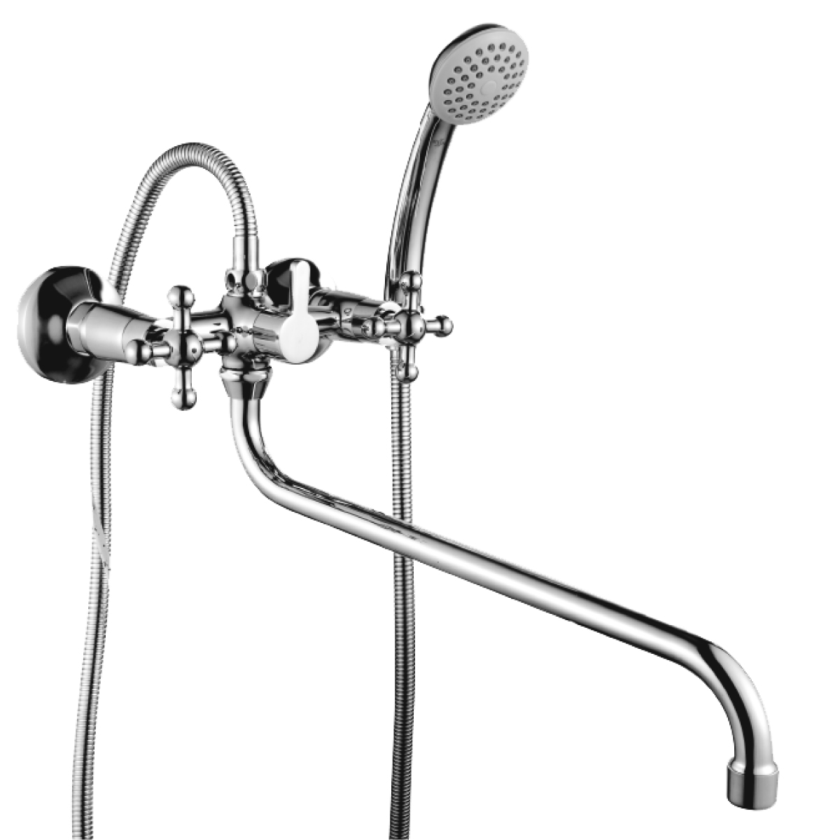 Смеситель Rossinka G02-84 для ванны универсальный, хром