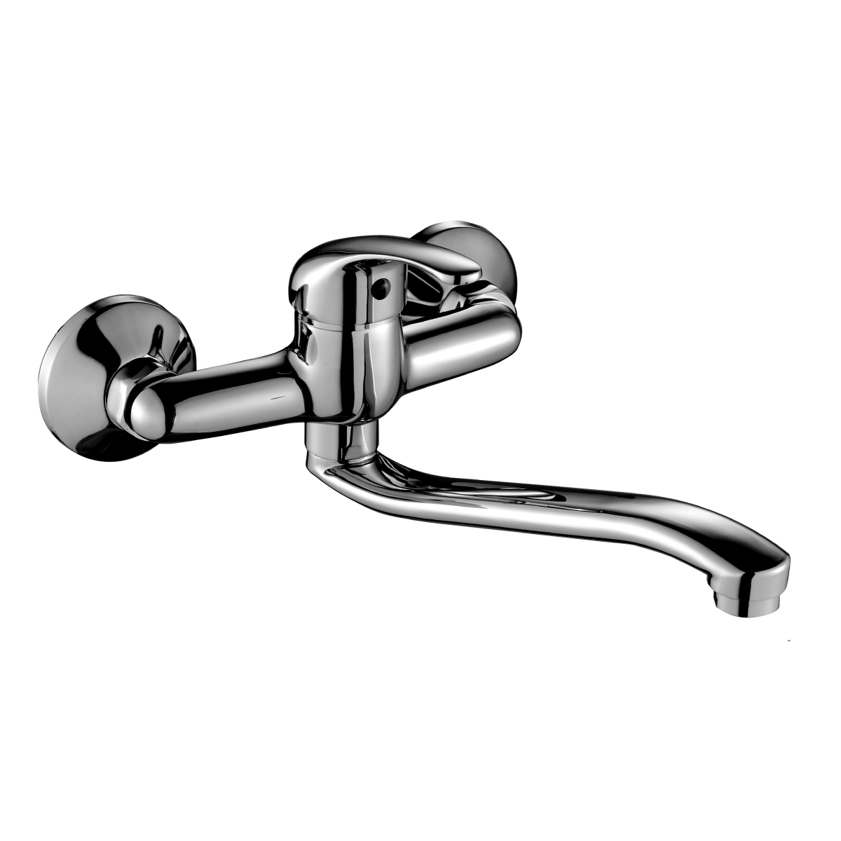 Смеситель Rossinka A35-24 для кухни/раковины с S-образным изливом, хром