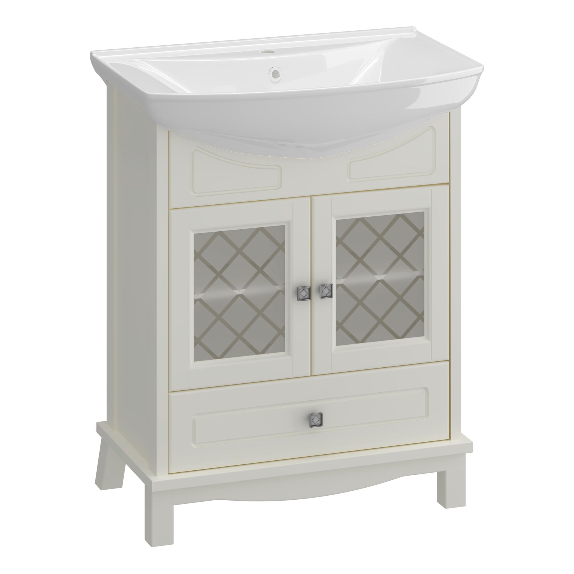 Тумба OPADIRIS Омега 65, слоновая кость (под раковину Kirovit Стиль 65)