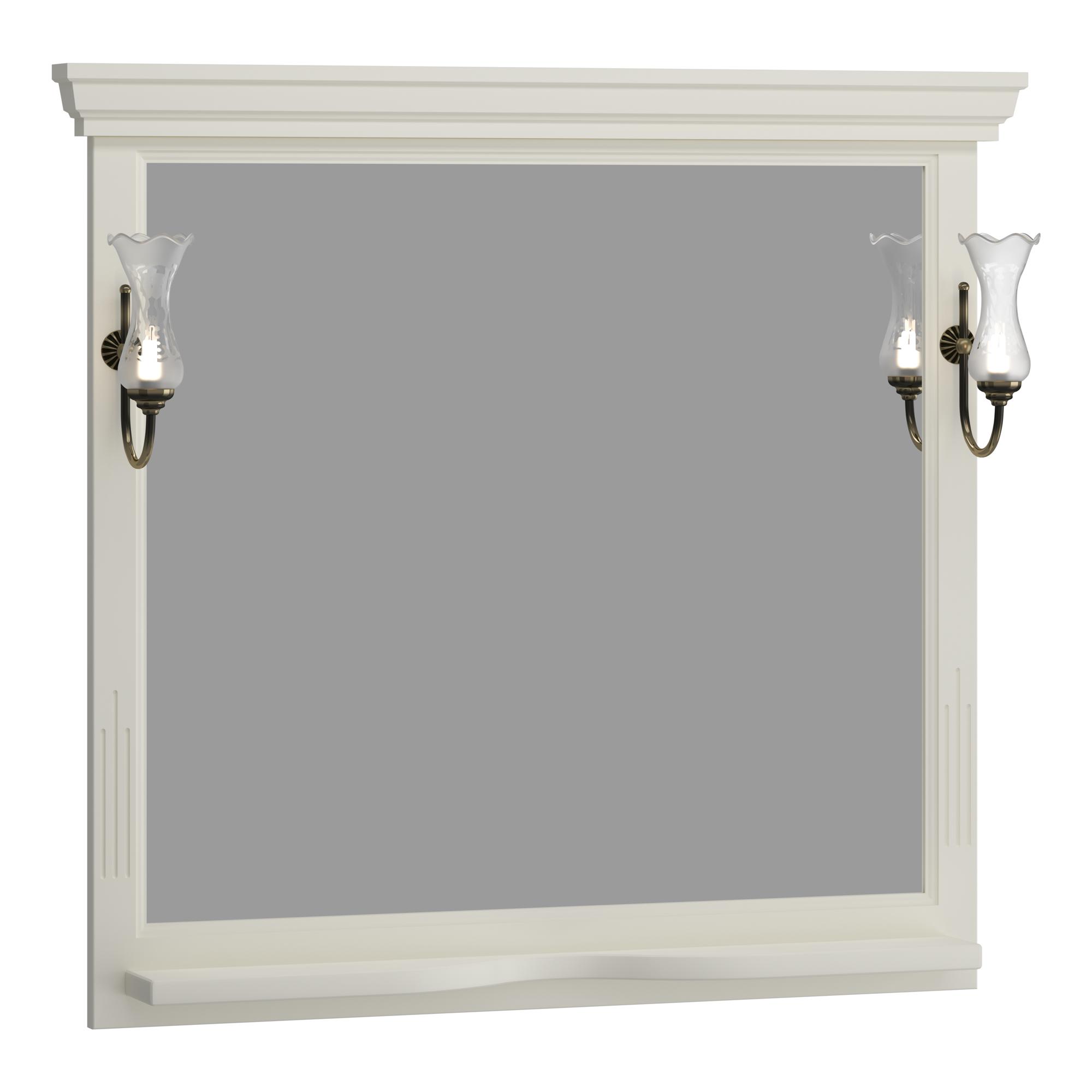 Зеркало OPADIRIS Риспекто 100, слоновая кость, с выключателем