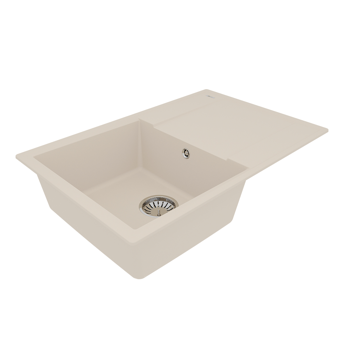 Мойка кухонная Lemark IMANDRA 760 врезная прямоугольная с крылом из кварцгранита, шампань 