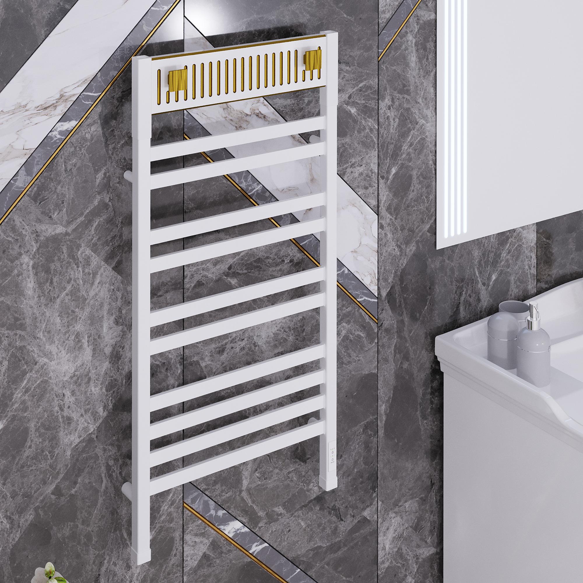 Полотенцесушитель электрический OPADIRIS Оникс OS70351WG белый матовый/белый, золото