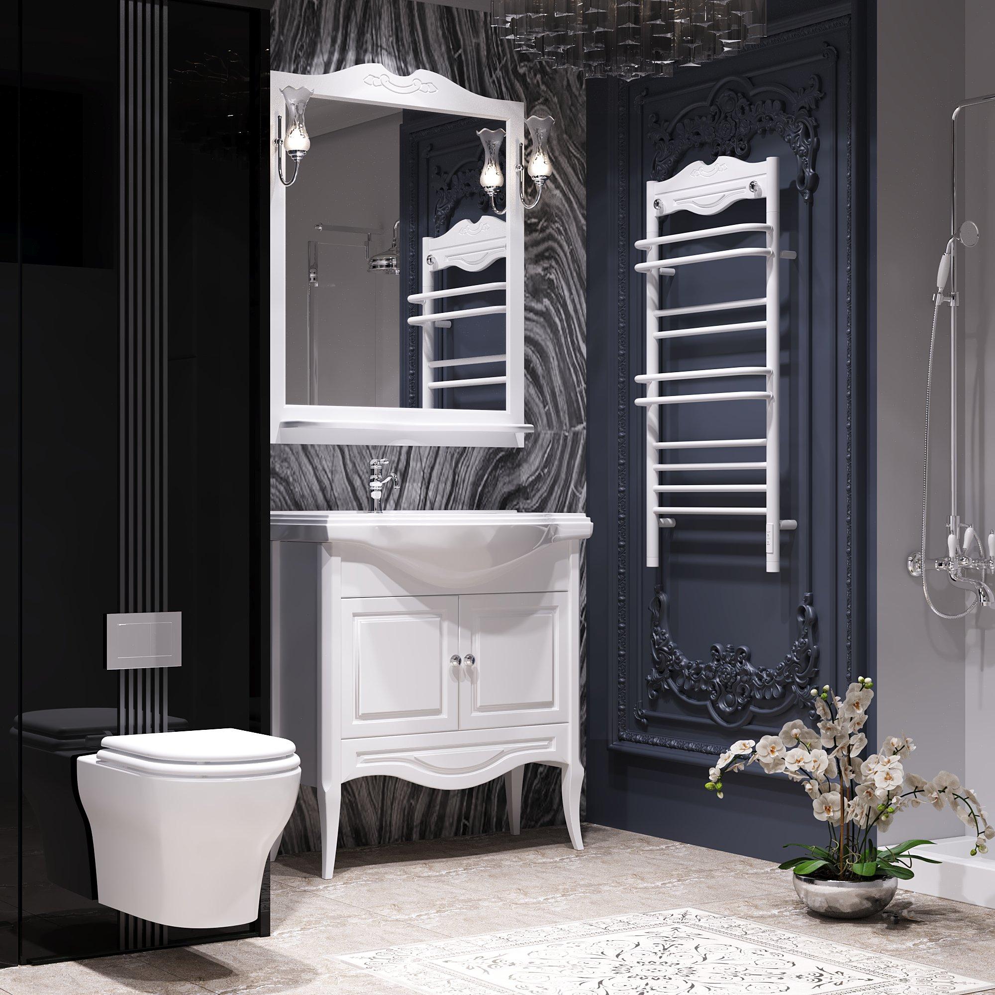 Полотенцесушитель электрический OPADIRIS Брунелла OS55351WM белый матовый/белый